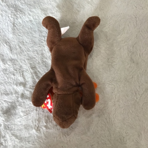 VTG Ty The Original Beanie Baby Chocolate Moose RARE 90s NWT Plush Toy Collect - Picture 3 of 5